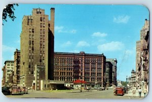 Syracuse New York NY Postcard Looking West Corner E Fayette Street 1960 Vintage