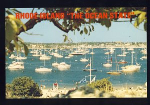 Newport, Rhode Island/RI Postcard, Newport Harbor From Fort Adams State Park