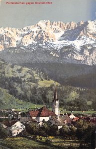 Germany Partenkirchen gegen Dreitorspitze Mountain vintage postcard