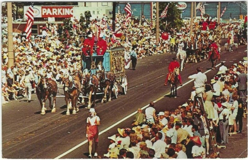 70s Postcard, Schitz Circus Parade, Baraboo, Wis.