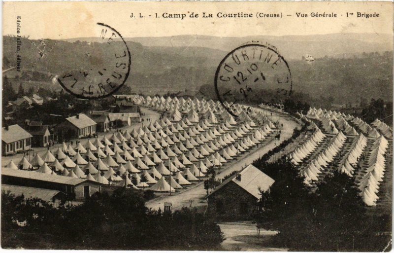 CPA Militaire Camp de La COURTINE - Vue Générale - 1re Brigade (90024)