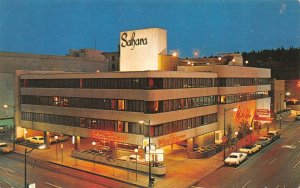 Spokane, WA Washington  DESERT SAHARA MOTOR LODGE~Night View  ROADSIDE  Postcard