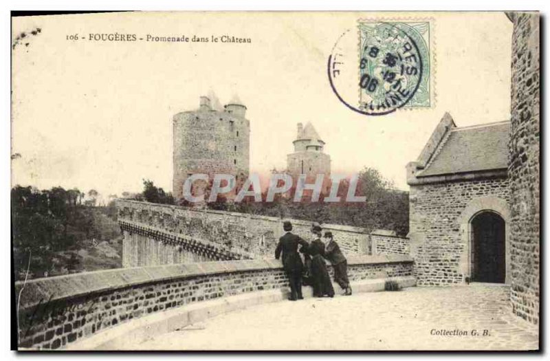 Old Postcard Walk in Fougeres Chateau