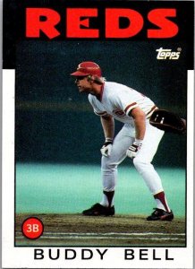 1986 Topps Baseball Card Buddy Bell Cincinnati Reds sk10698