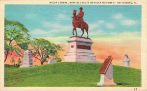 USA Major General Winfield Scott Hancock Monument Gettysburg Postcard 07.36