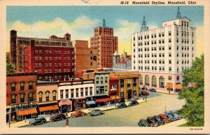 LOT OF 3 MANSFIELD OHIO OH ANTIQUE  POSTCARDS FOUNTAIN SKYLINE STORES MONUMENT