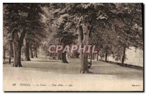 Old Postcard Epinal Course A Allee