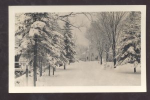 RPPC JACKSON OHIO STREET SCENE WINTER SNOW VINTAGE REAL PHOTO POSTCARD