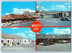 White's City New Mexico NM Postcard Adjacent Carlsbad Cavers National Park c1960