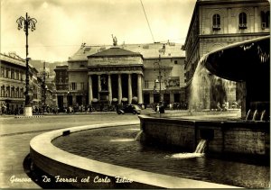 RPPC De Ferrari with Carla Felice Genova Italy Real Photo Postcard