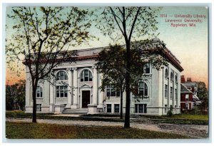 1910 University Library Lawrence University Appleton Wisconsin WI Postcard
