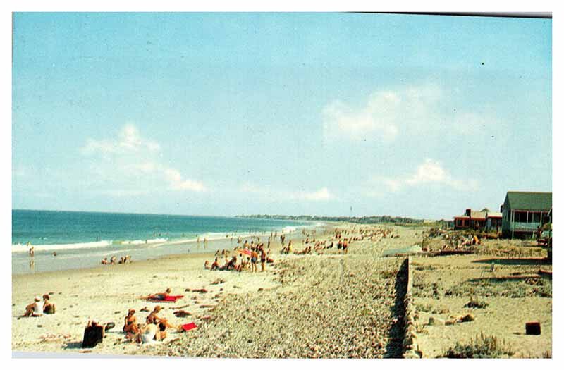 Postcard BEACH SCENE Marshfield Massachusetts MA AU3174