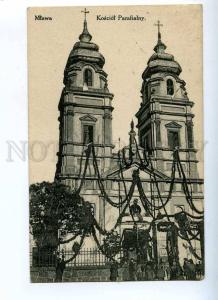 191463 WWI POLAND MLAWA parish church Vintage postcard