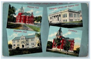 1913 Hastings College Ringland Alexander Dormitory Hastings Nebraska NE Postcard