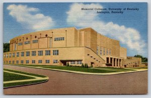 Lexington Kentucky~State University~Memorial Coliseum St View~Portico~Linen PC