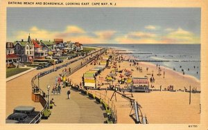 Bathing Beach and Boardwalk Cape May, New Jersey  