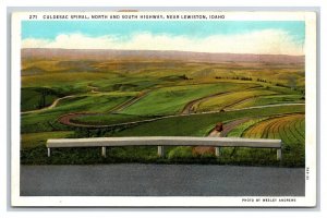 North And South Highway Culdesac Spiral Lewiston Idaho ID WB Postcard E19