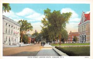 Concord New Hampshire~State Street South~1920s American Post Card Co Pc