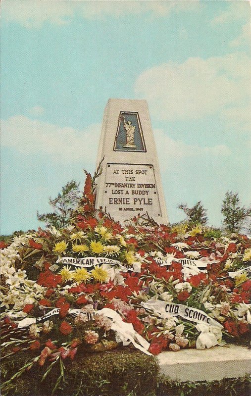 Military WWII, Ernie Pyle Monument , Ryukyu Islands, Pacific, War Correspondent