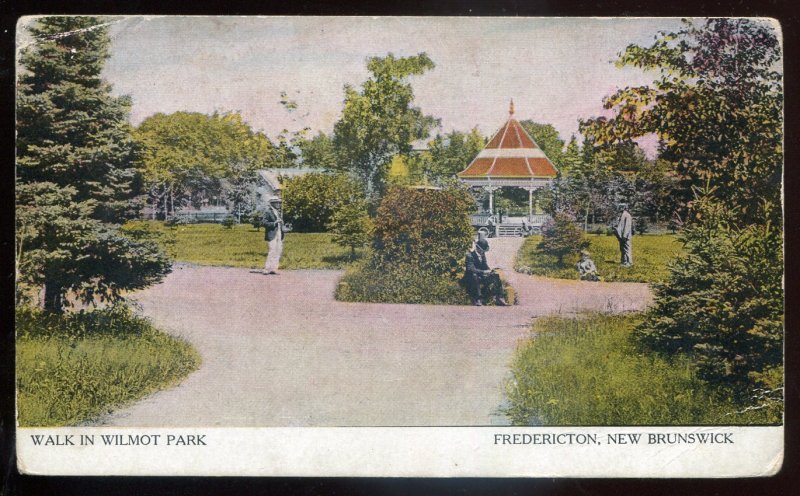 h353 - FREDERICTON NB Postcard 1910s Wilmont Park by Warwick