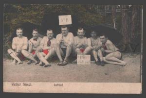 104665 GERMANY WEISSER HIRSCH Luftbad semi-nude men beach Old