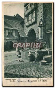 Old Postcard Old Fontaine Riquewihr (Ht Rhin) Children