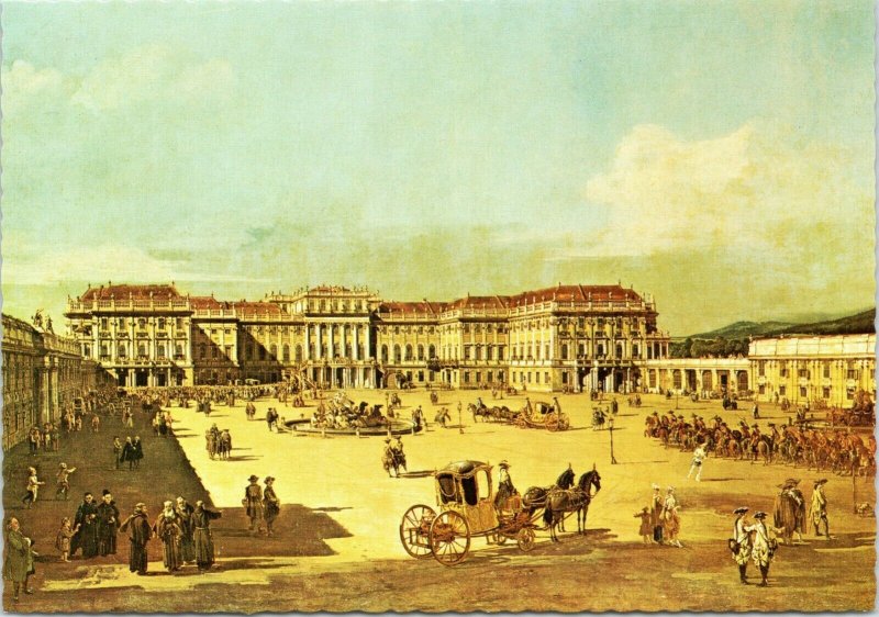 postcard Vienna - Schönbrunn Palace -   from painting by Bernardo Belotto