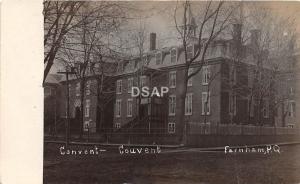 B99/ Farnham Canada Quebec Real Photo RPPC Postcard c20s Convent Couvent