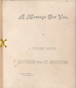 St Augustine FL, Florida - Souvenir Christmas Folder - Circa 1900