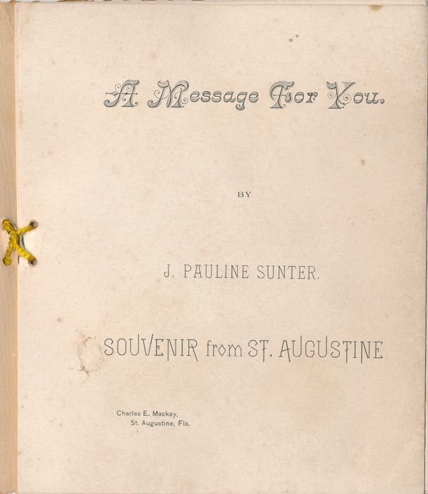 St Augustine FL, Florida - Souvenir Christmas Folder - Circa 1900