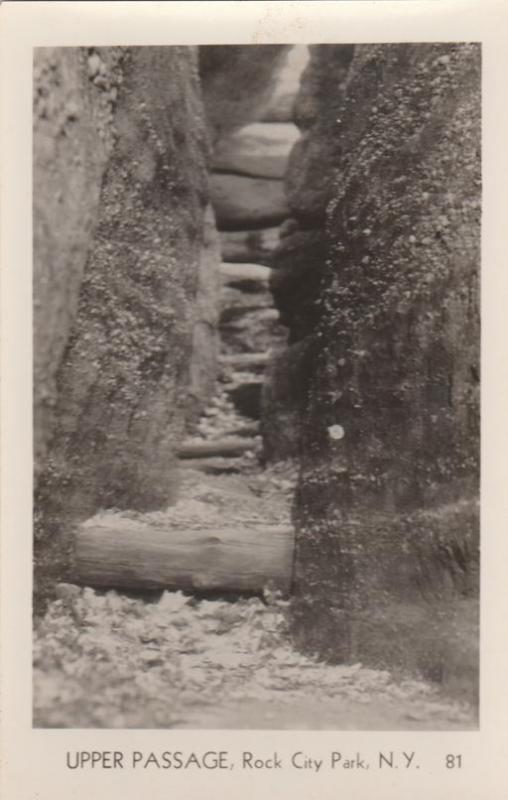 RPPC The Upper Passage at Rock City Park, Olean NY, New York