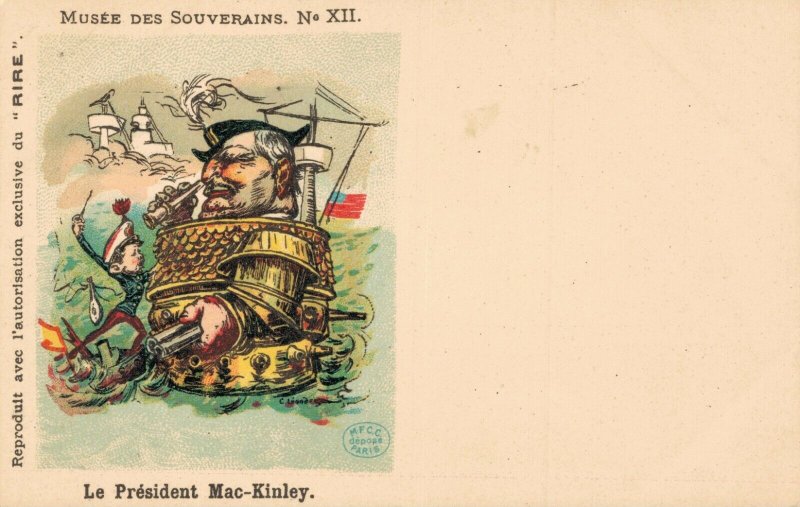 Le President Mac-Kinley Cartoon Postcard 04.81