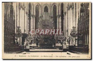 Old Postcard Amiens cathedral the Altar