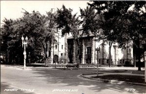 RPPC Masonic Temple, Appleton WI c1949 Vintage Postcard P49