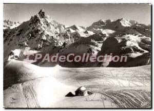 Postcard Modern Moriond Courchevel Aiguille du Fruit and Dome Poiset view fro...