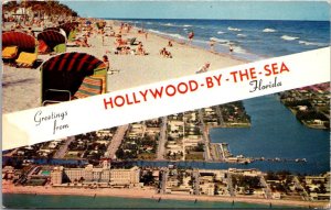 Florida Greetings From Hollywood By The Sea Split View 1963