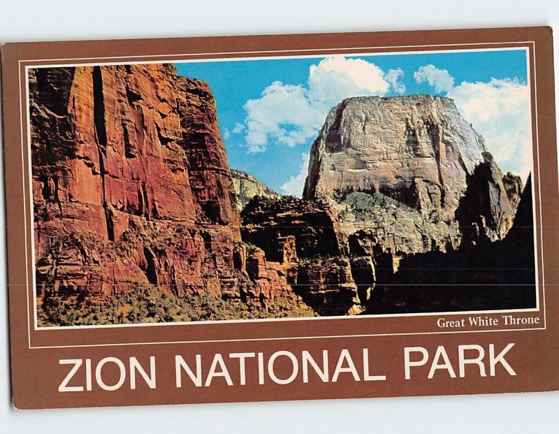 Postcard The Great White Throne Zion National Park Utah USA