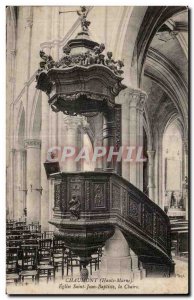 Old Postcard Chaumont (Haute Marne) St. John Church Bapliste Chair