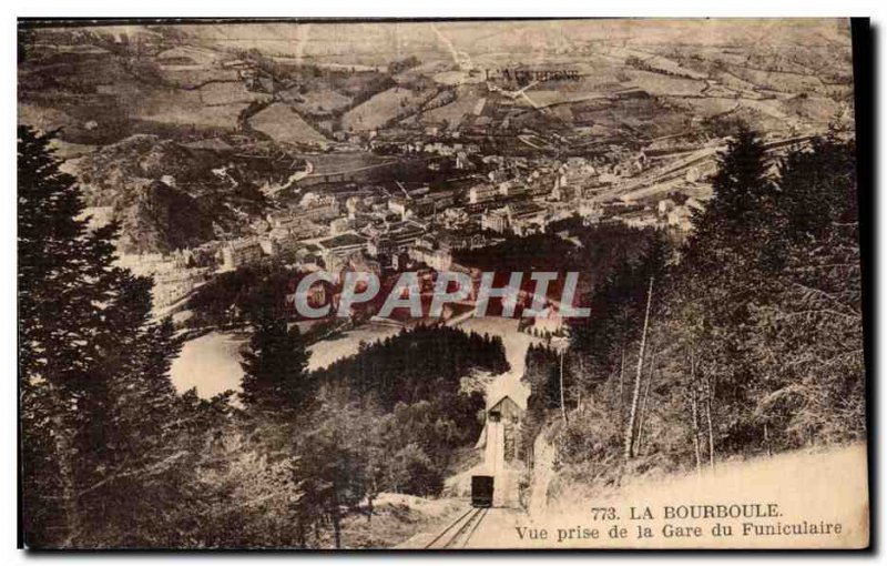 Old Postcard LA BOURBOULE - View from the Funicular Railway