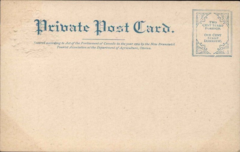 St John New Brunswick Monument Vintage Postcard