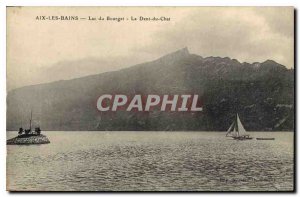 Postcard Old Aix Les Bains Lake Bourget Dent du Chat