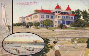 Long Beach Sanitarium Long Beach California 1911 postcard