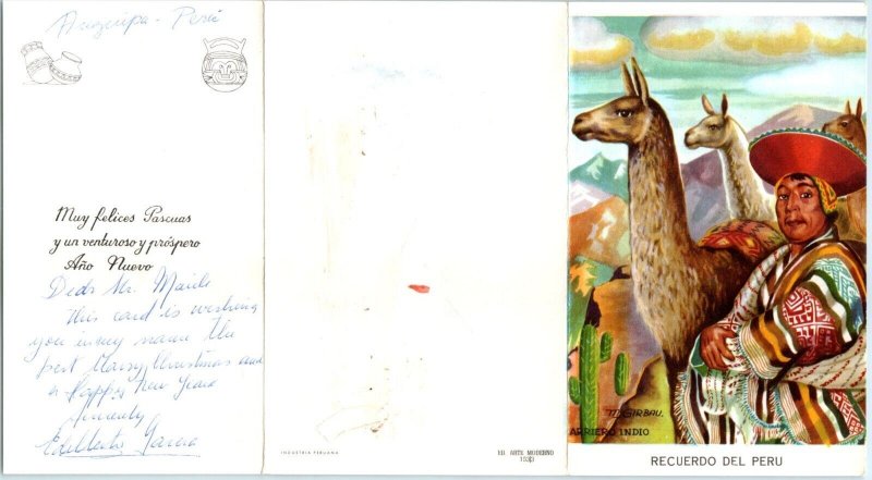 Postcard - Arriero Indio, Recuerdo Del Peru