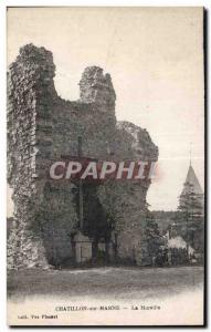 Old Postcard Chatillon sur Marne wall