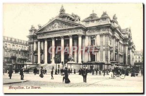 Old Postcard Brussels Stock Exchange