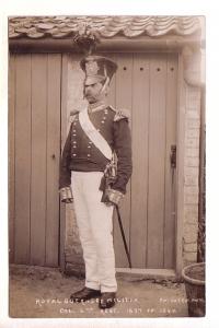 Real Photo, Royal Guernsey Militia Col 4th Regt Uniform