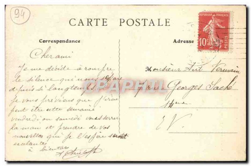 Old Postcard Bry Sur Marne Monument Du Commandant Podenas 1870 1871 Militaria