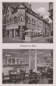 Cafe Konditorei Giesers Bacharach German RPC Postcard