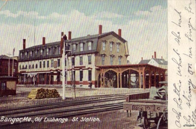 OLD EXCHANGE STREET STATION BANGOR, ME 1907