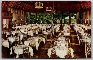 Vtg California CA Hotel Del Coronado Crown Room Dining Restaurant Postcard